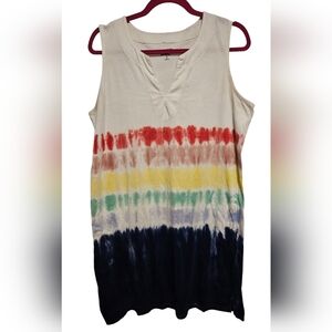 Lands' End Ombre Tie Dye Sleeveless Cover Up Medium